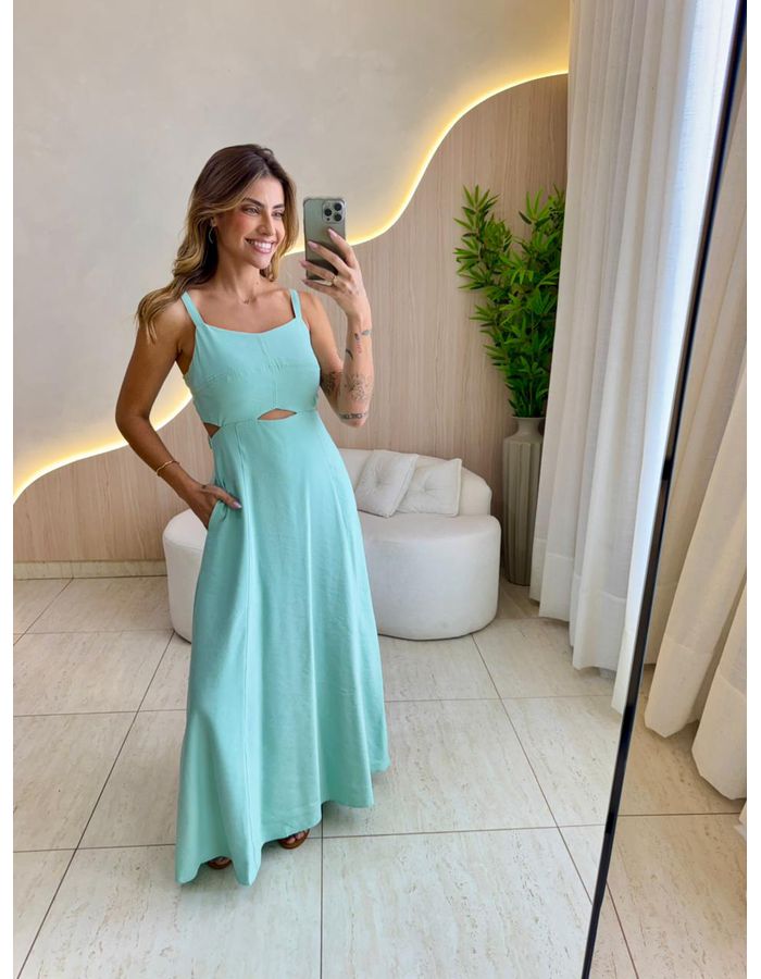 VESTIDO MIDI ALICE VERDE - MOOD STORE