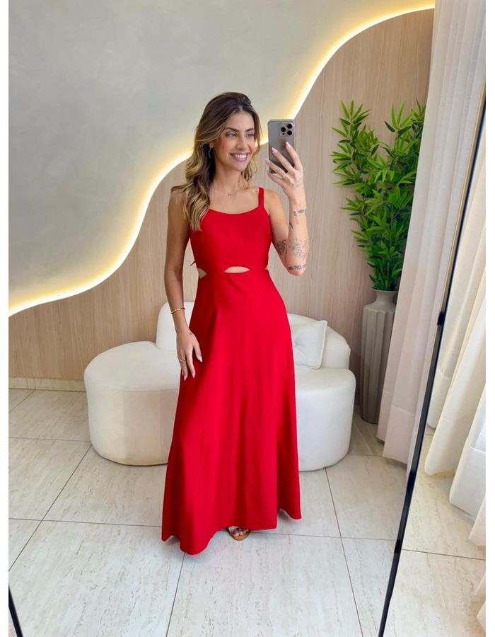 VESTIDO MIDI ALICE VERMEL... - MOOD STORE