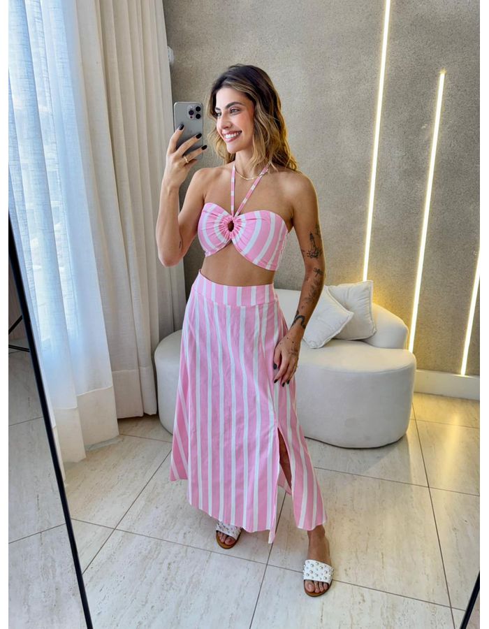 CONJUNTO SAIA THAI ROSA - MOOD STORE