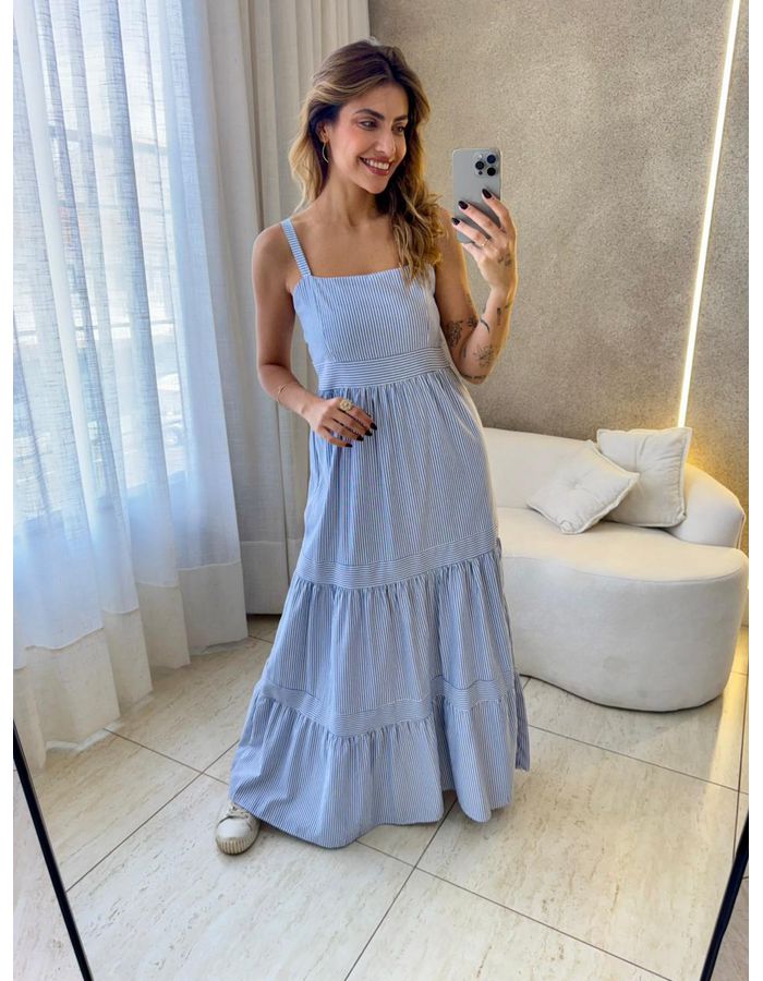 VESTIDO LONGO DANI AZUL - MOOD STORE