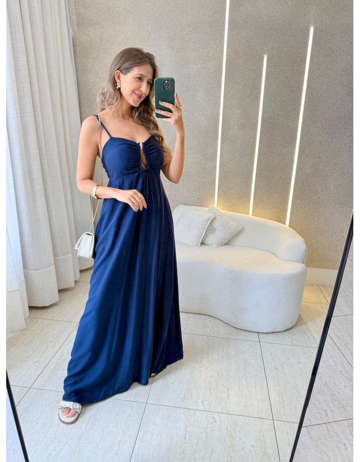 VESTIDO LONGO JULIANA AZU... - MOOD STORE