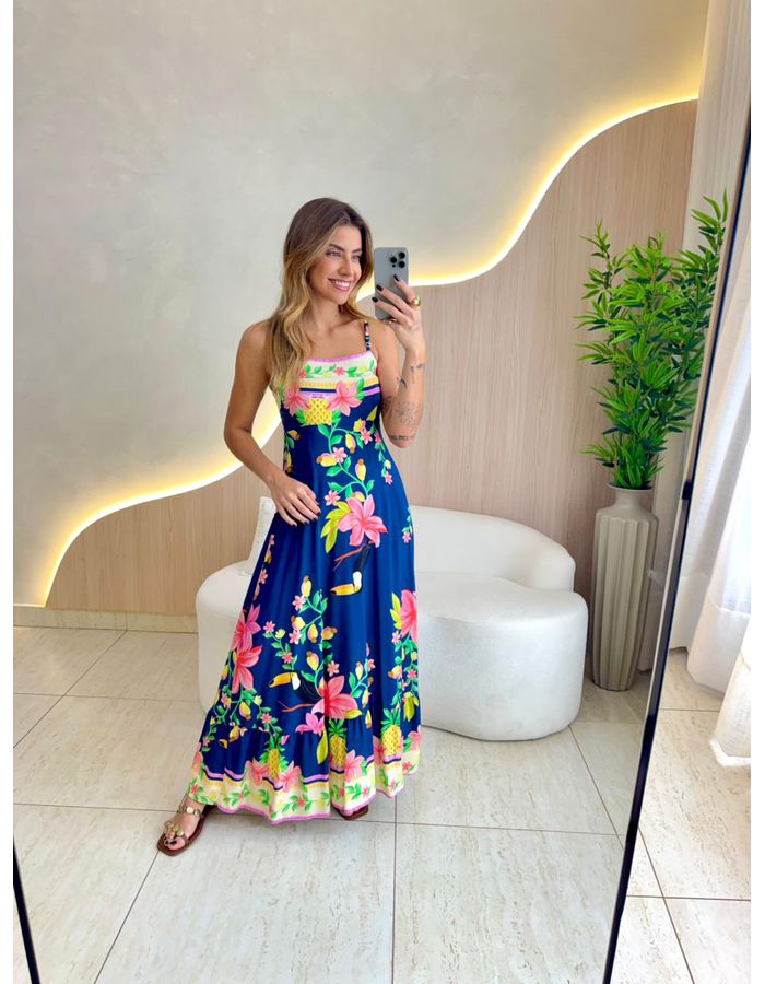 VESTIDO MIDI LAVINIA AZUL... - MOOD STORE