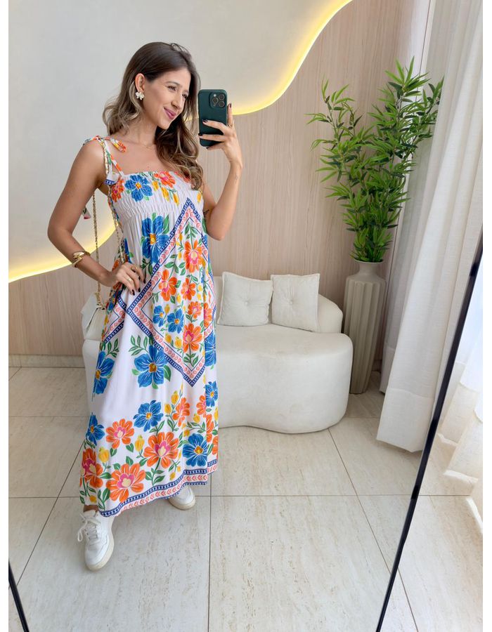 VESTIDO MIDI BIANCA OFF - MOOD STORE