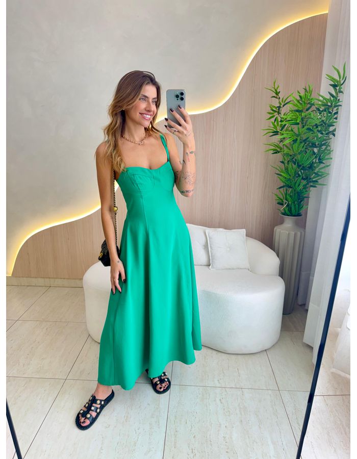VESTIDO MIDI ANA CLARA VE... - MOOD STORE