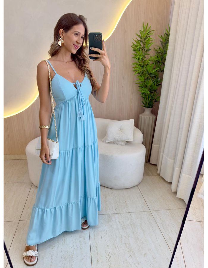 VESTIDO LONGO LAURA AZUL ... - MOOD STORE