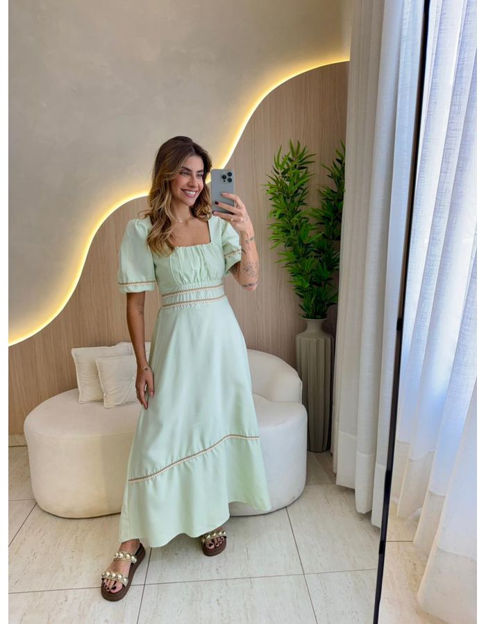 VESTIDO MIDI ELISA VERDE ... - MOOD STORE