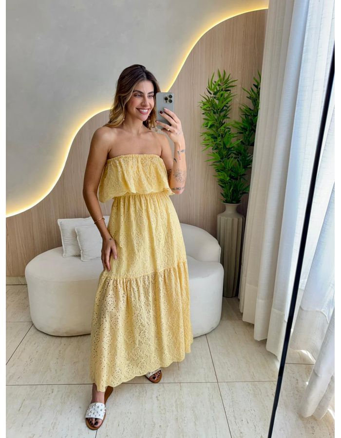 VESTIDO SOFIA AMARELO - MOOD STORE
