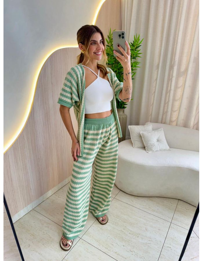 CONJUNTO KIMONO TRICOT VE... - MOOD STORE