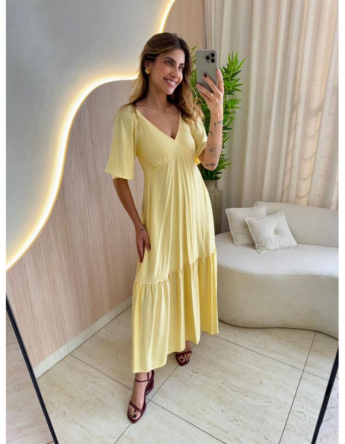 VESTIDO ALICIA AMARELO - MOOD STORE