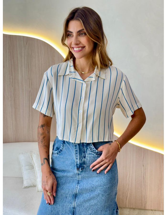 BLUSA CROPPED MAYA OFF/ A... - MOOD STORE