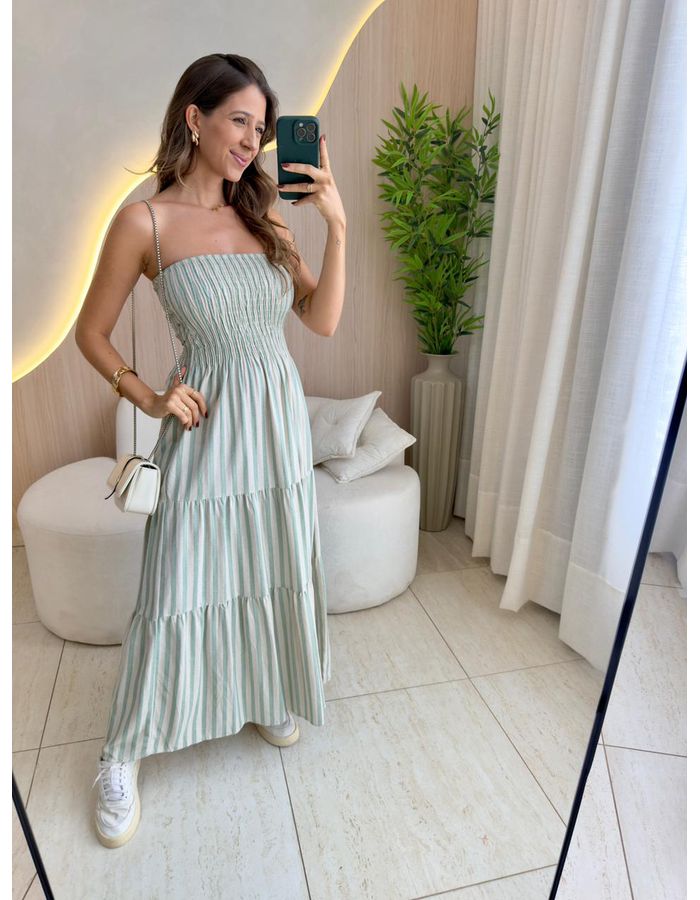 VESTIDO MIDI DUDA VERDE - MOOD STORE