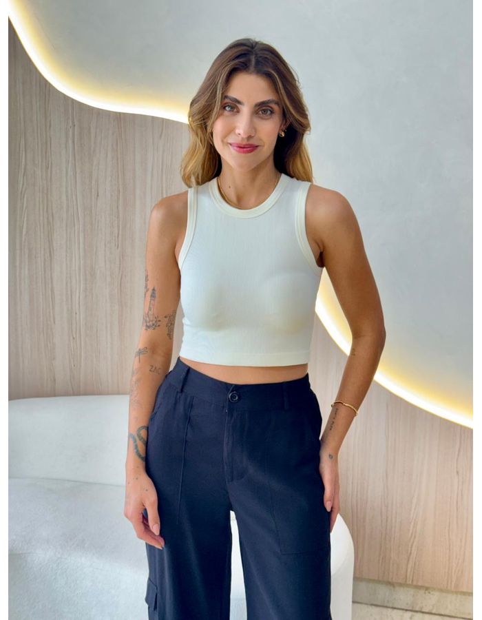 BLUSA CROPPED JU OFF - MOOD STORE