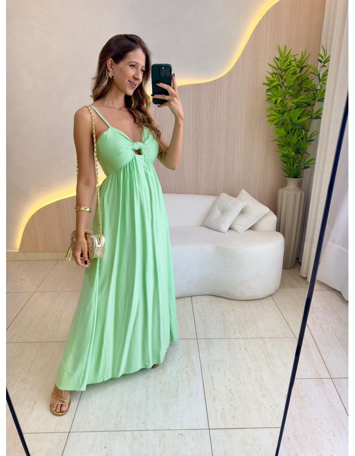 VESTIDO MIDI LOUISE VERDE - MOOD STORE