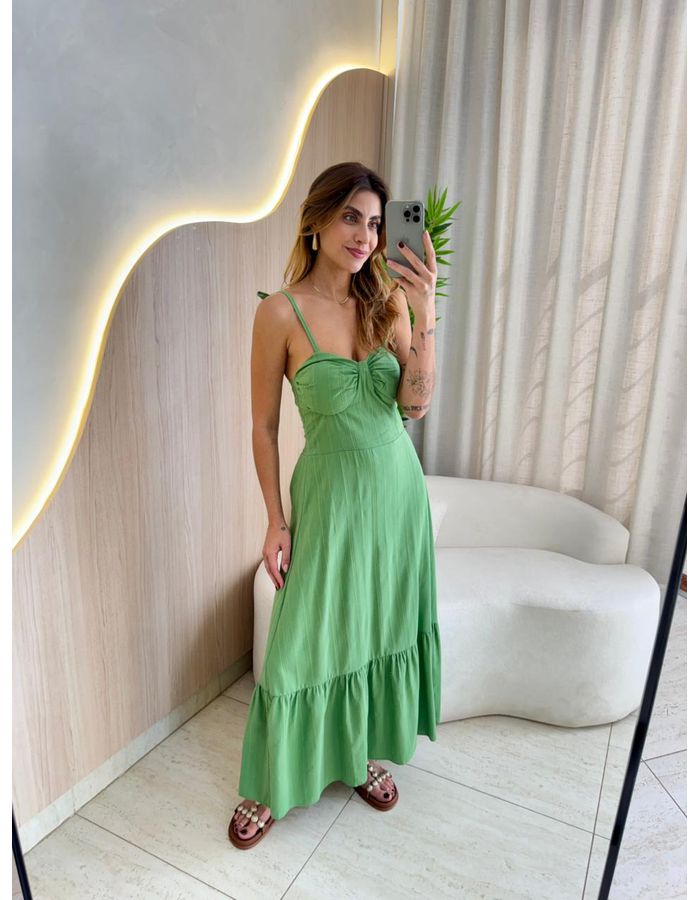 VESTIDO MIDI ELENICE VERD - MOOD STORE