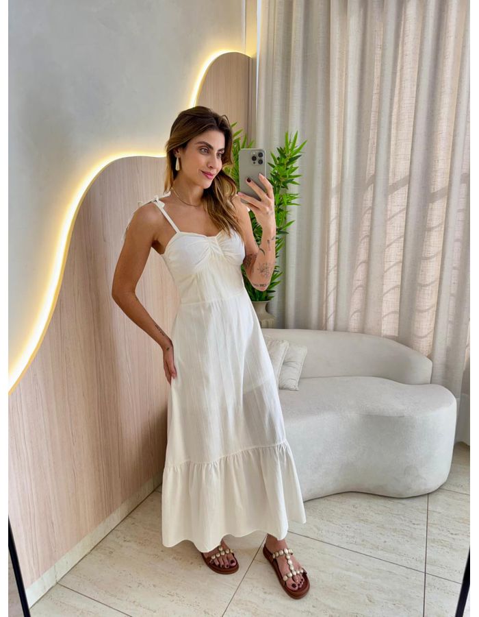 VESTIDO MIDI ELENICE OFF - MOOD STORE