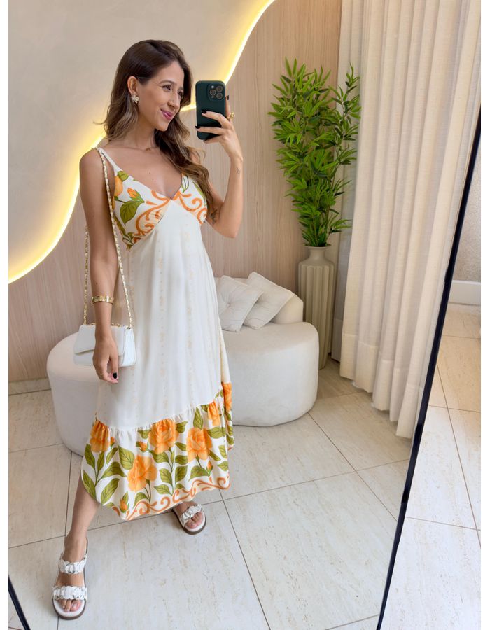 VESTIDO MIDI ANA LAURA OF - MOOD STORE