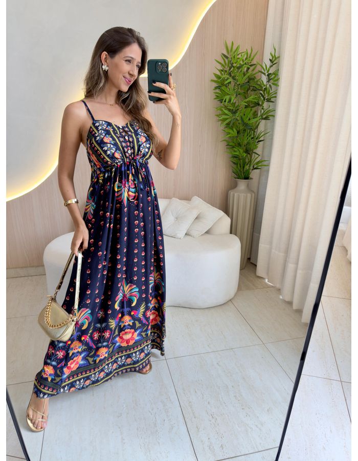 VESTIDO MIDI MIRELLA AZUL... - MOOD STORE