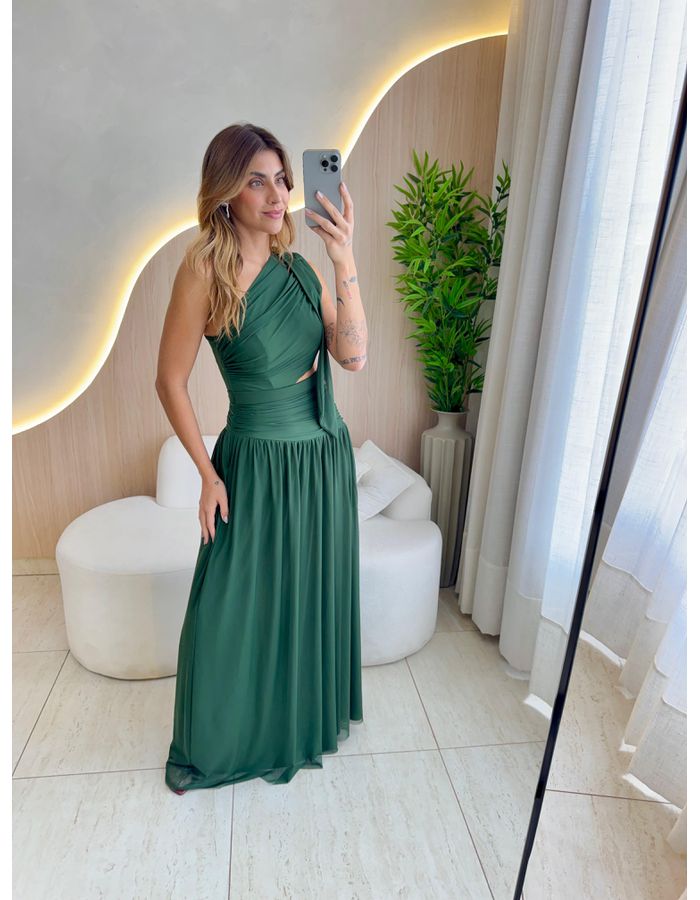 VESTIDO LONGO CLOE VERDE - MOOD STORE
