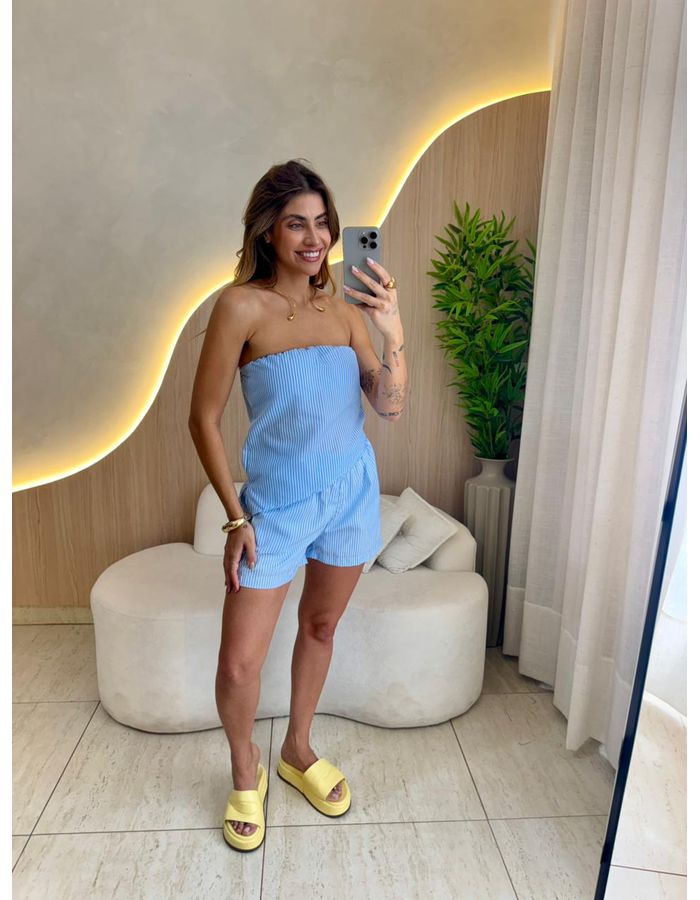 CONJUNTO SHORT CAMILA AZU - MOOD STORE