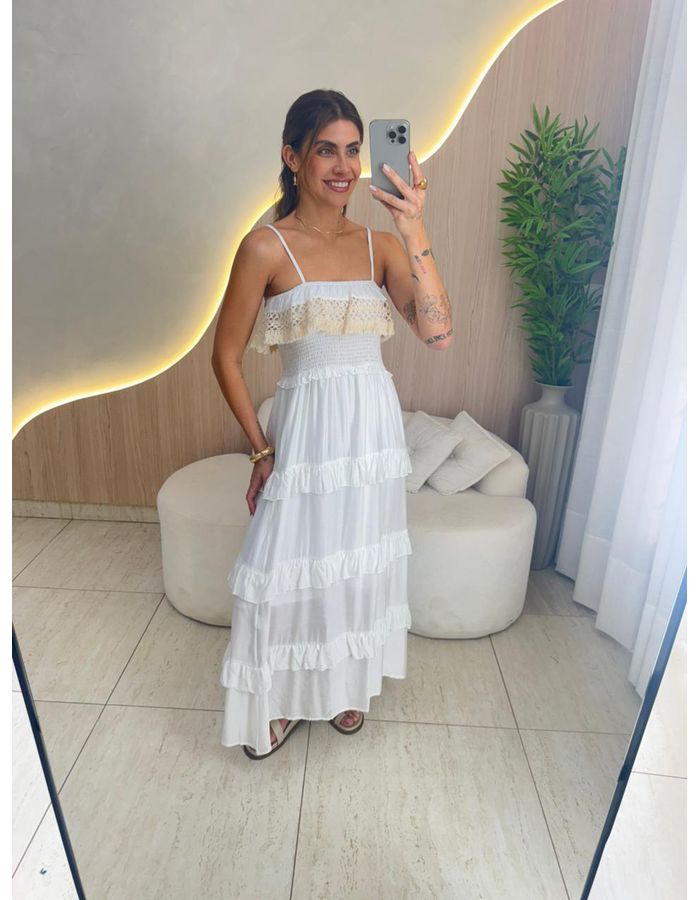 VESTIDO MIDI VANESSA OFF - MOOD STORE