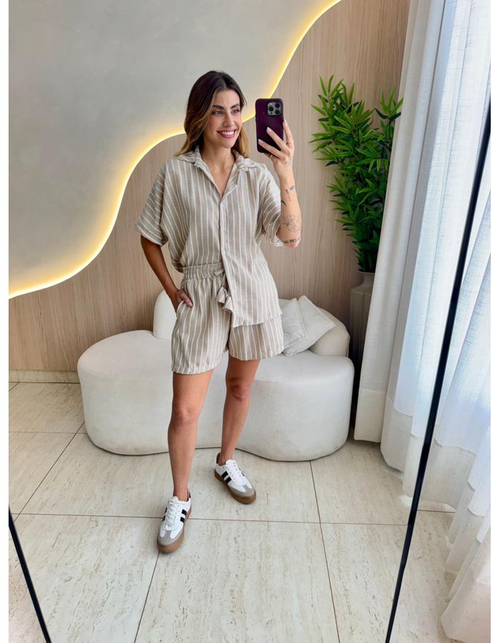 CONJUNTO SHORT ADELE NUDE - MOOD STORE