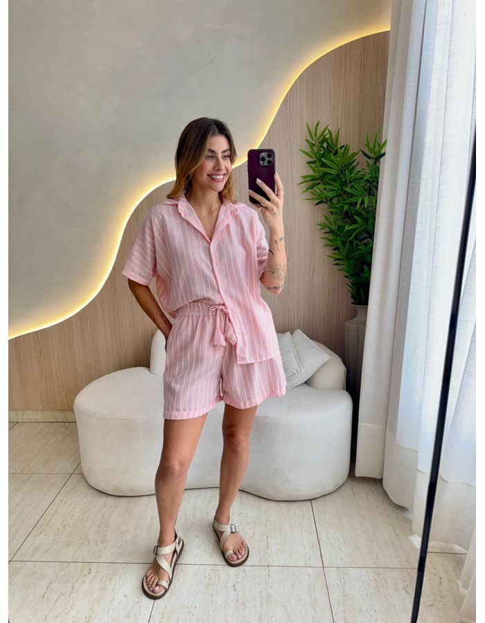 CONJUNTO SHORT ADELE ROSA - MOOD STORE