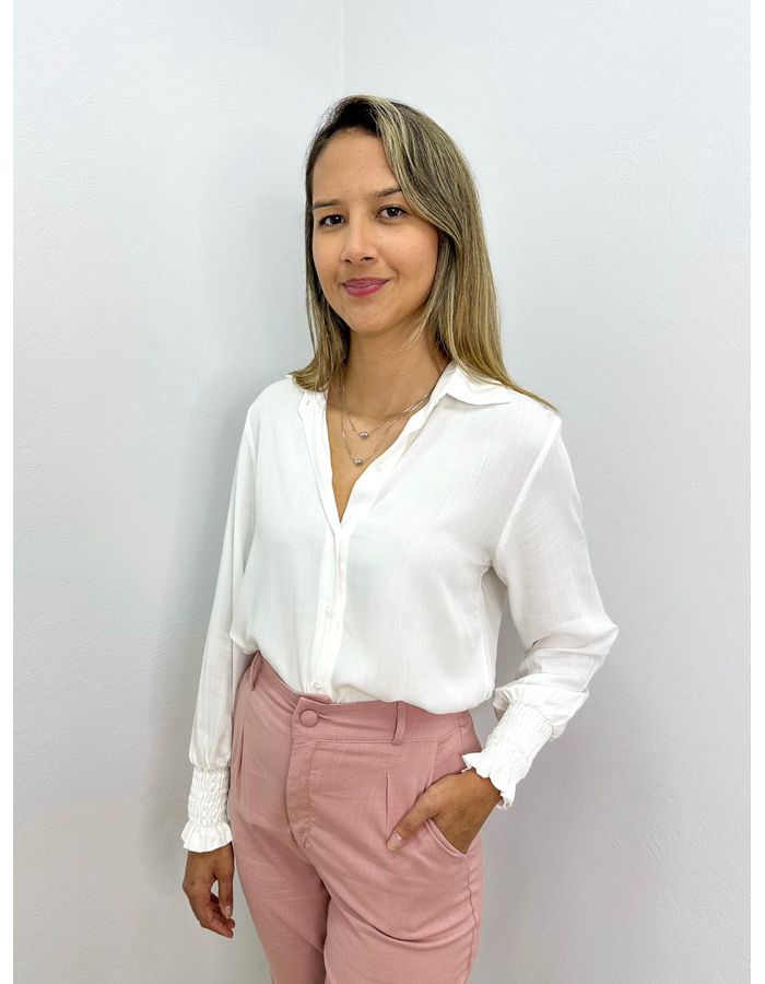 Camisa Fernanda Lisa Off White - Stefânia Dinardi Store