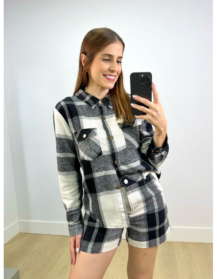 Conjunto Xadrez Flanelado Pret - Stefânia Dinardi Store