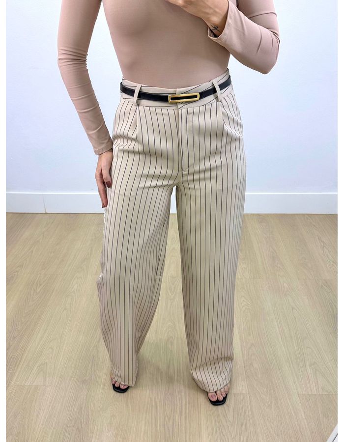 Calça Pantalona Risca De Giz B... - Stefânia Dinardi Store