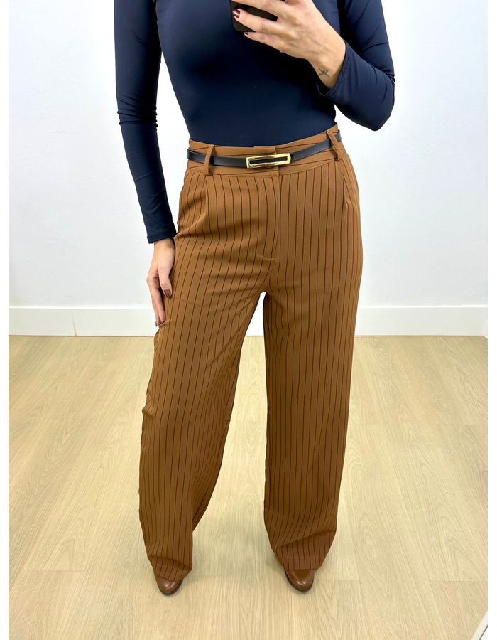 Calça Pantalona Risca De Giz M... - Stefânia Dinardi Store