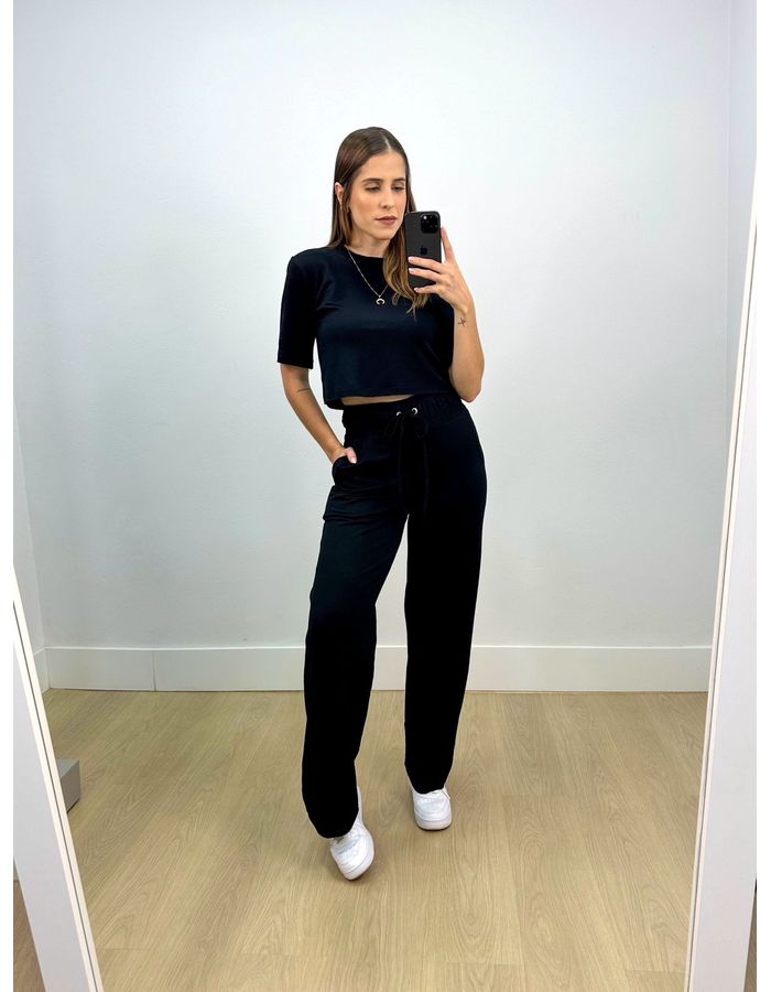 Conjunto Moletinho Manu Preto - Stefânia Dinardi Store