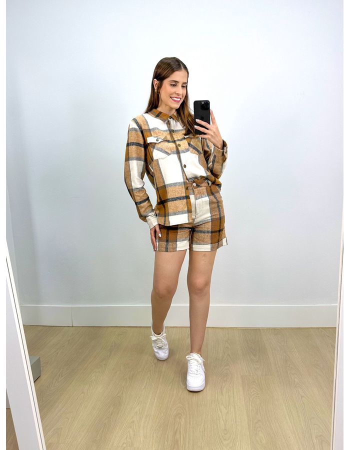 Conjunto Xadrez Flanelado Marr... - Stefânia Dinardi Store