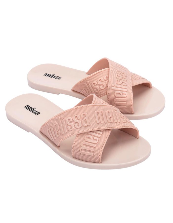 Melissa M Lover Slide Bege/Ros - Stefânia Dinardi Store