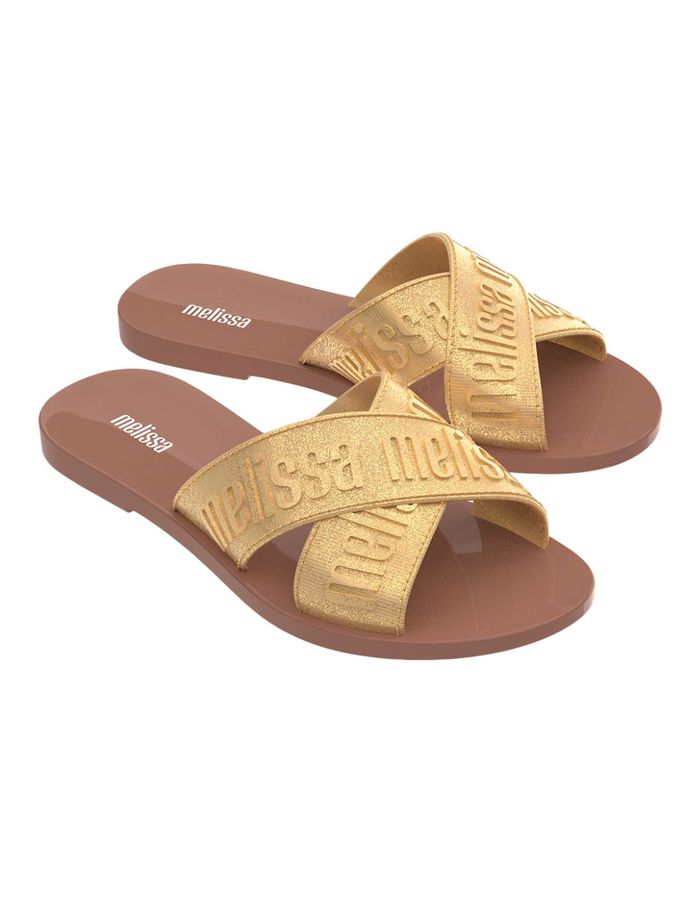 Melissa M Lover Slide Marrom/O... - Stefânia Dinardi Store