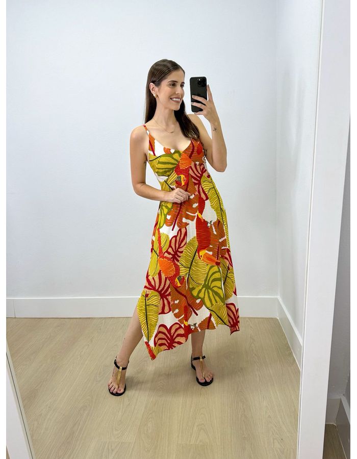 Vestido Midi Ster Estampado Ve... - Stefânia Dinardi Store