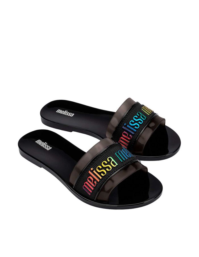 Melissa M Lover Slide II Preto - Stefânia Dinardi Store