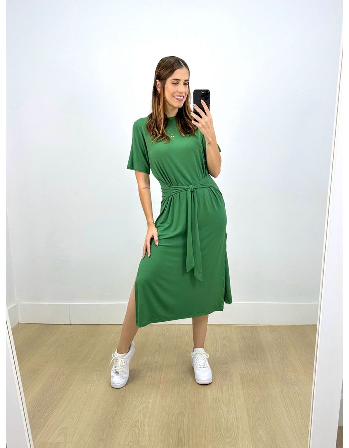 Vestido Midi Natasha Verde - Stefânia Dinardi Store