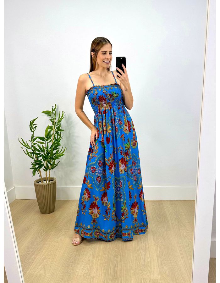 Vestido Mariah Azul - Stefânia Dinardi Store