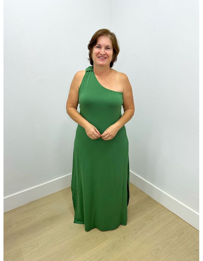 Vestido Nula Manga Plus Verde ... - Stefânia Dinardi Store