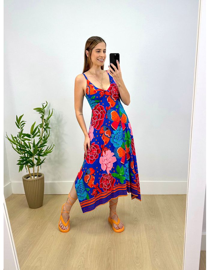 Vestido Midi Ster Estampa Flor... - Stefânia Dinardi Store