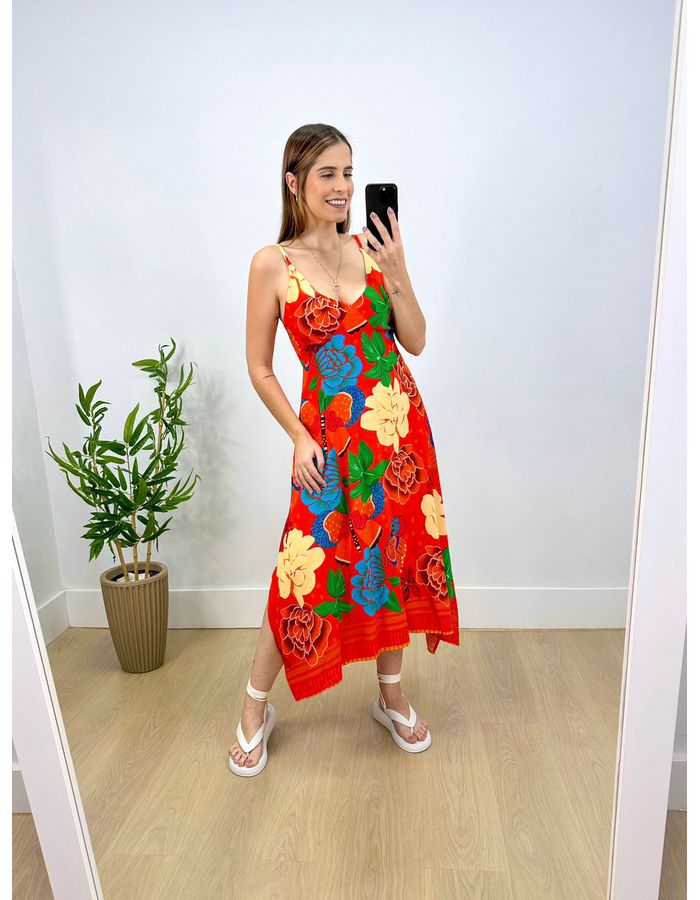 Vestido Midi Ster Estampa Flor... - Stefânia Dinardi Store