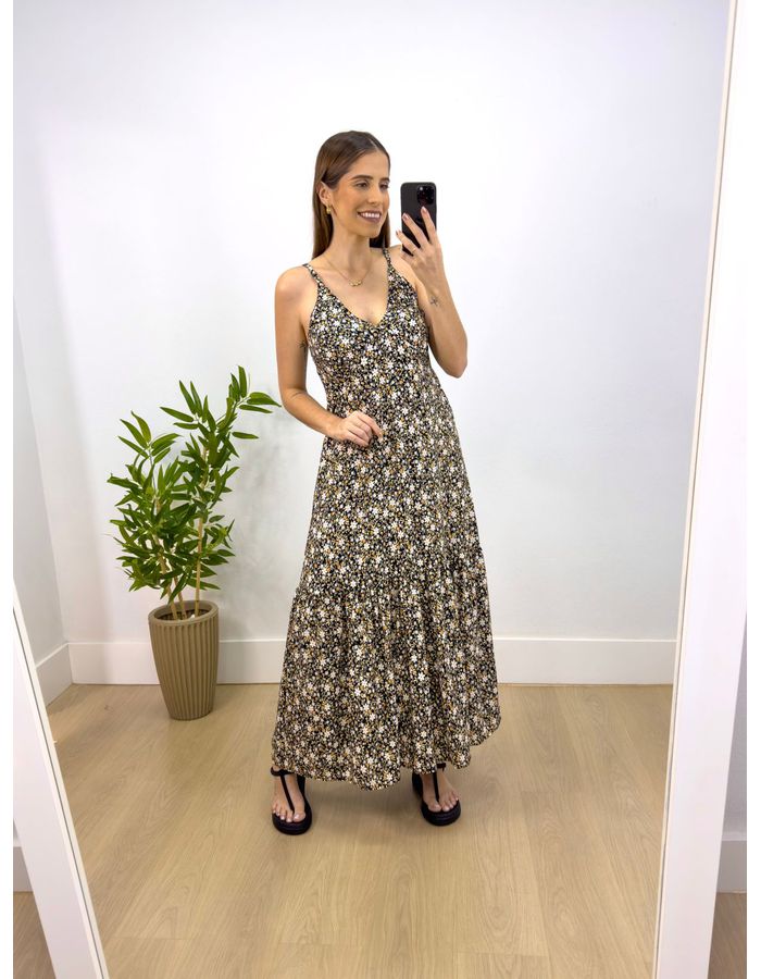 Vestido Longo Ster Estampa Flo... - Stefânia Dinardi Store