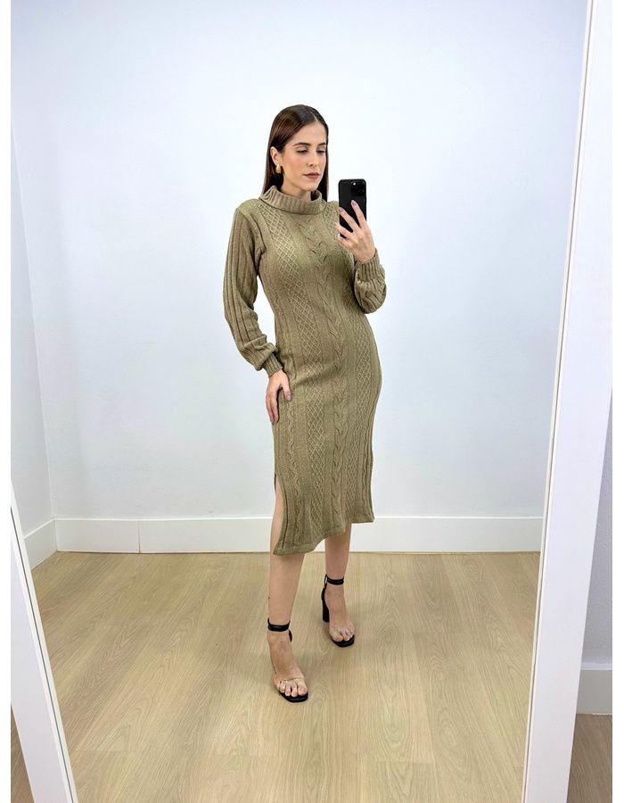 Vestido Tricot Mousse Gola Alt... - Stefânia Dinardi Store