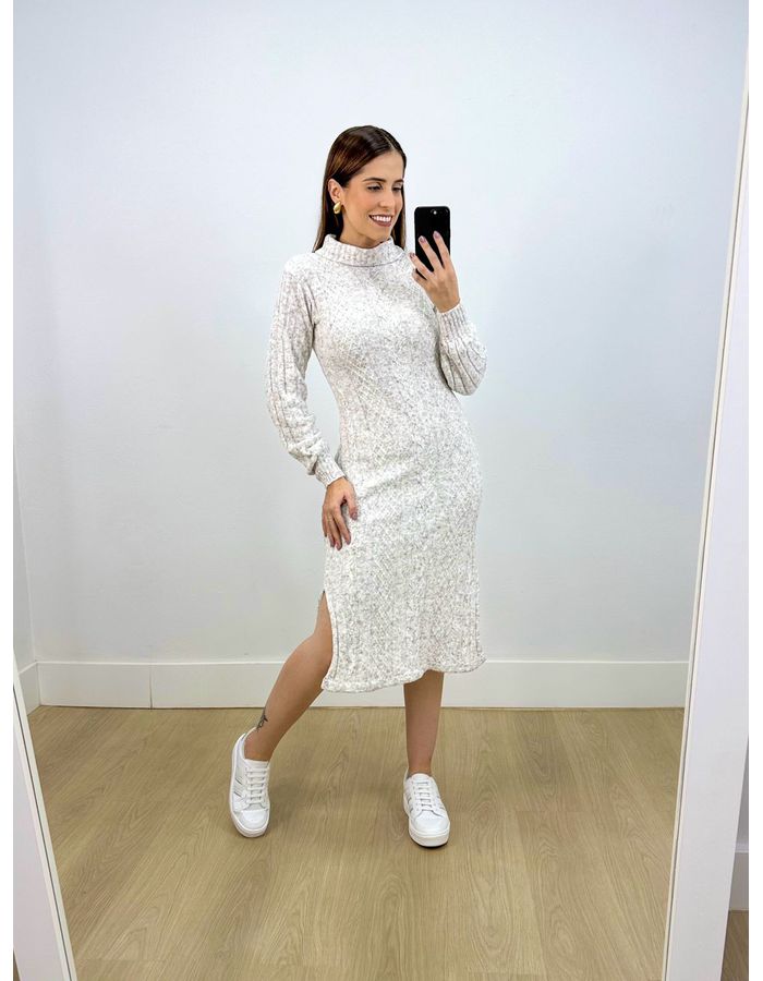 Vestido Tricot Mousse Gola Alt... - Stefânia Dinardi Store