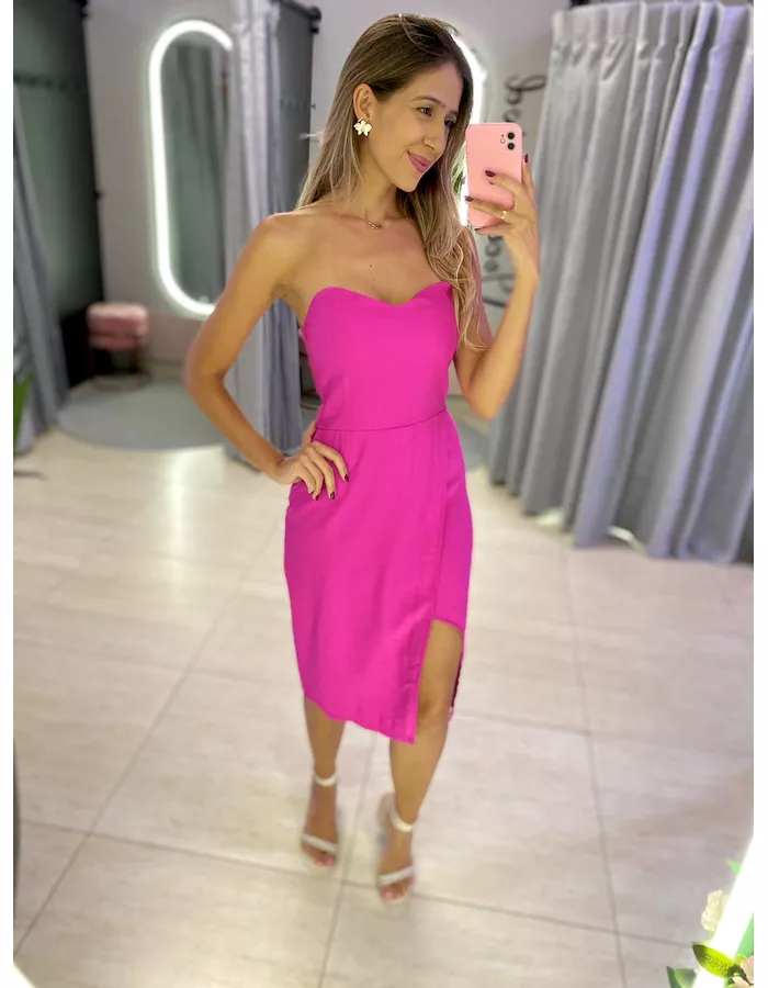 VESTIDO MIDI JULIA PINK - MOOD STORE