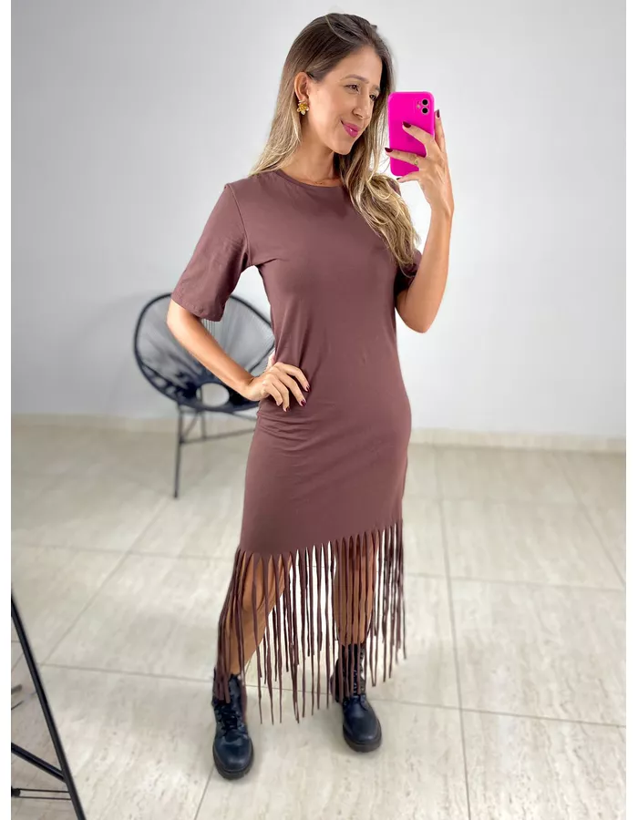 VESTIDO ALGODÃO FRANJAS M... - MOOD STORE