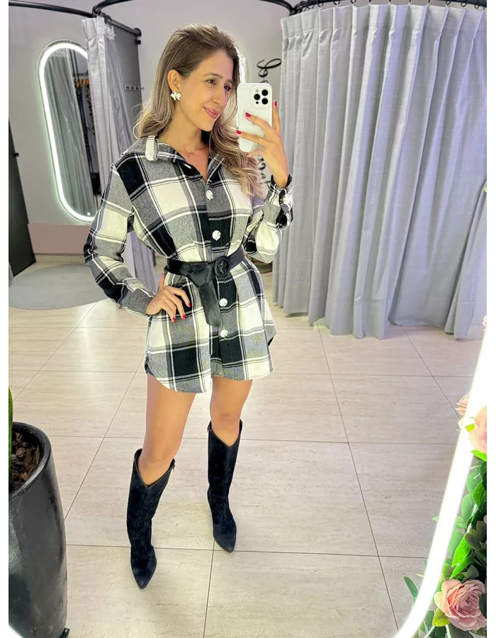 CAMISA XADREZ PRETO - MOOD STORE