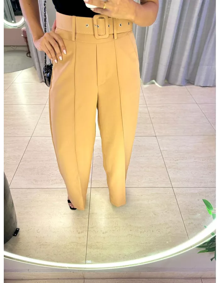 CALÇA PANTALONA CINTO NUD... - MOOD STORE
