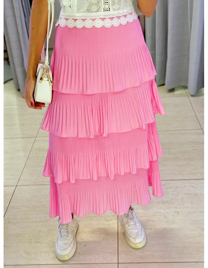 SAIA MIDI BABADOS ROSA - MOOD STORE