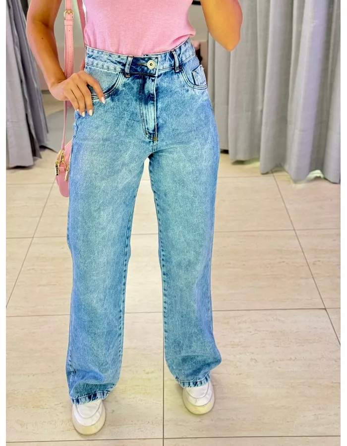 WIDE LEG JEANS MESCLADO J... - MOOD STORE